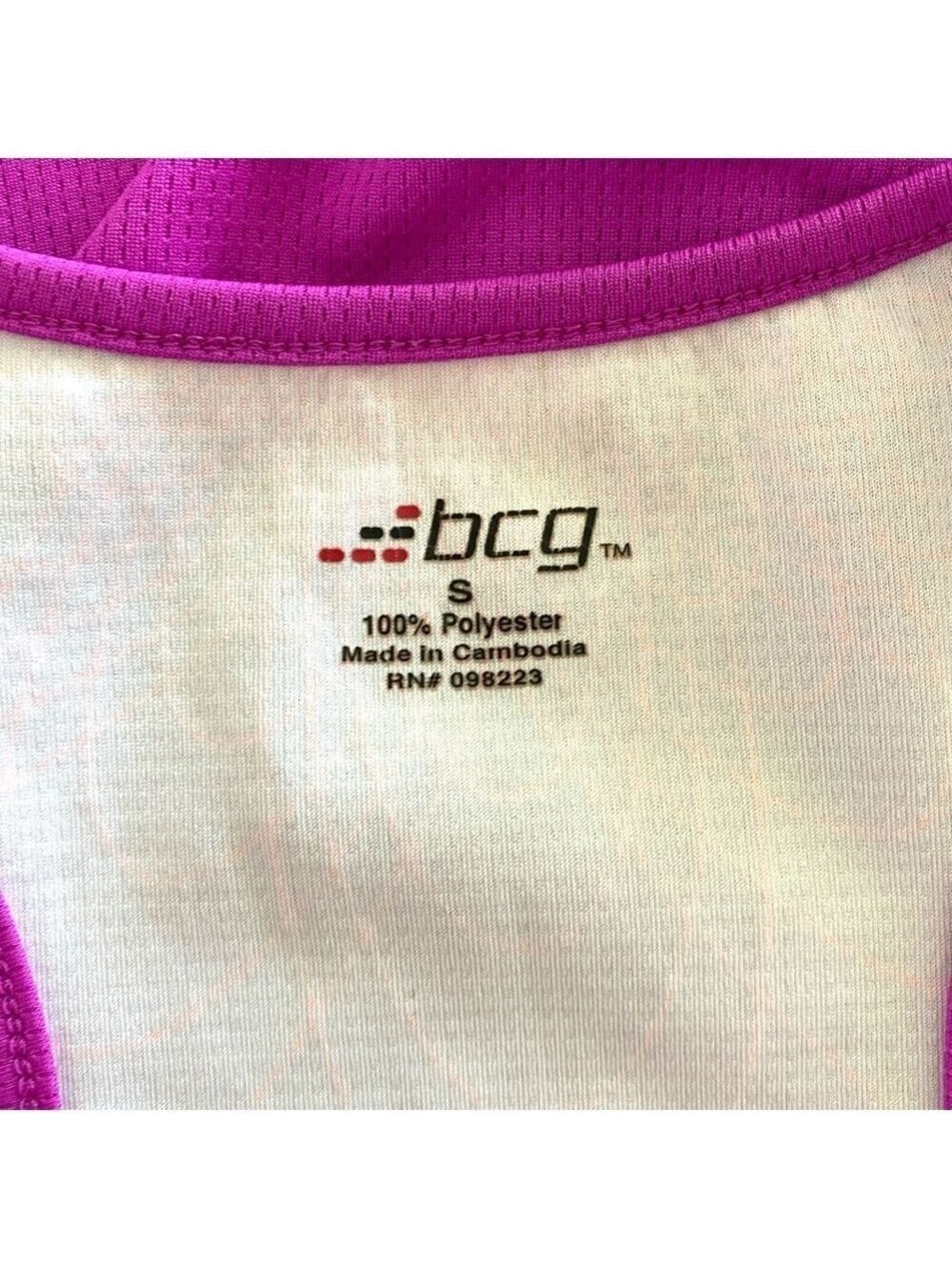 BCG Purple Racerback Workout Top Size Small - Picture 4 of 4